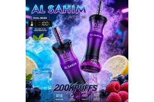 ATVS AL SAHIM 200K Puffs DTL/MTL LCD Display Disposable Vape with Adjustable Airflow