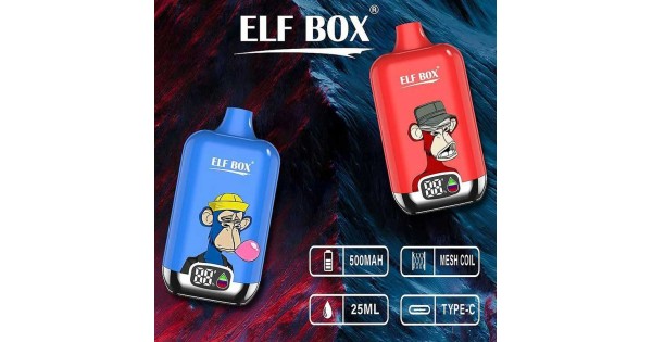 ELF BOX Digital 12000 Puffs 0% 2% 3% 5% Nicotine Sell Well LED Display ...