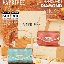 Vaprivee 50000 Puffs 50k Disposable Vape LED display Diamond Handbag Style Design